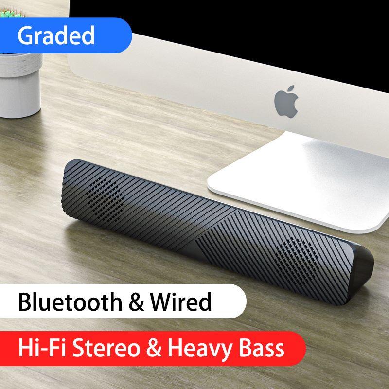 Bluetooth Smart Speaker for Computer - PC Speaker with Bluetooth Connection, AUX Playback, Rechargeable Battery - Enhanced Sound Experience