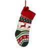 Christmas Gift Xmas Ornament Santa Claus Sock Gift Bag Knitted Christmas Stocking with Pompoms