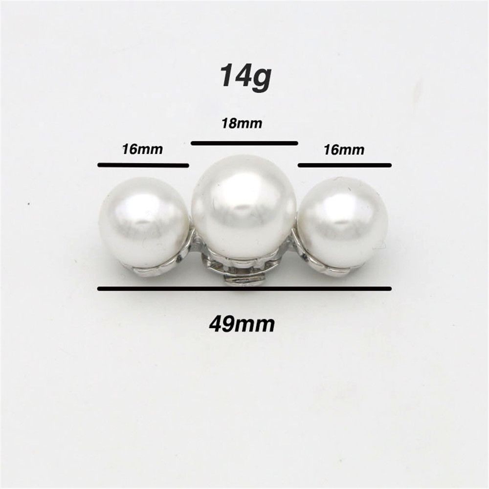 1PC Women Wedding Bride Charm Buckle Pearl Decoration Clips Big Pearl Shoe Decorations