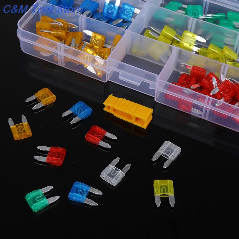 100pcs/120pcs Mini Blade Fuse Assortment Set Auto Car Motorcycle SUV FUSES Kit CN3 5 Amp 10 Amp 15 Amp 20 Amp 25 Amp 30 Amp