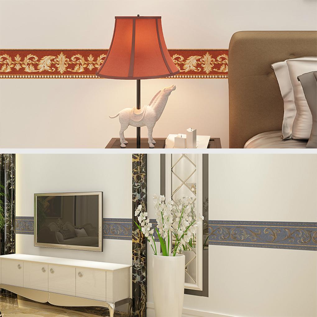 Waistline Sticker Self-Adhesive Border Waterproof Wall Stickers Bedroom Removable Smooth Decorative Wallpaper Tile Floor