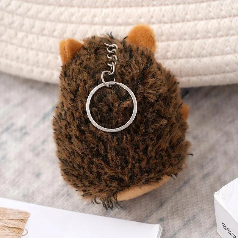 Hedgehog Plush Toys Key Chain Novelty Animal Stuffed Doll Cute Plush Pendant Decoration Kids Gifts