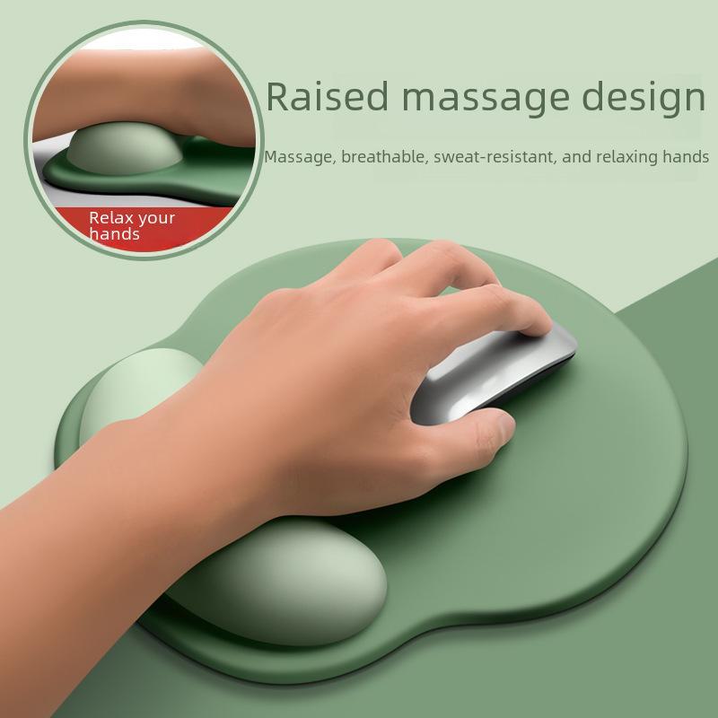 Gradient Logo Wrist Support Mouse Pad - Silicone Ergonomic Wrist Guard for Girls