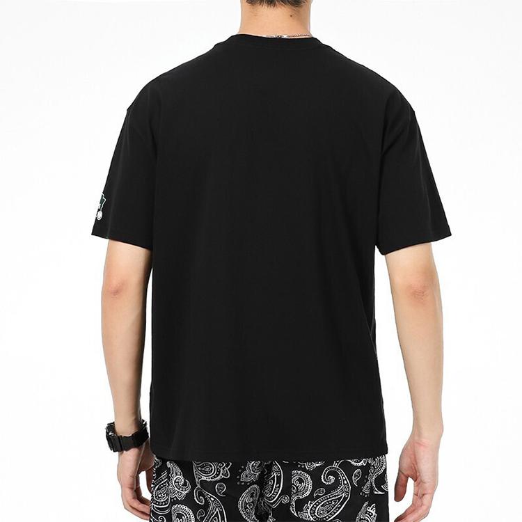 Jordan Milwaukee Bucks Basketball Print Crew Neck Short Sleeve T-Shirt Men Tops Black DA6515-010