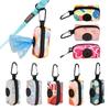 Colorful Print Dog Poop Bag Dispenser Hangable with Buckle Waste Bag Organizer Zipper Garbage Bags Dispenser Pet Supplies