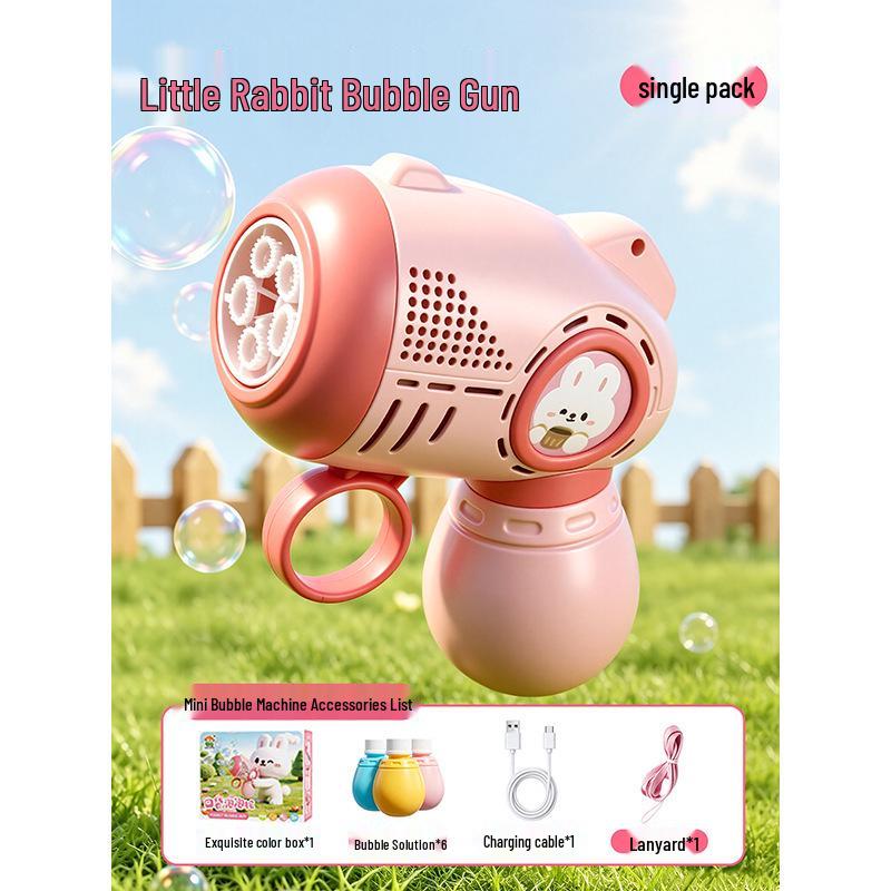 2026 Kids' Rechargeable Mini Bubble Gun - Automatic Handheld Toy for Boys & Girls