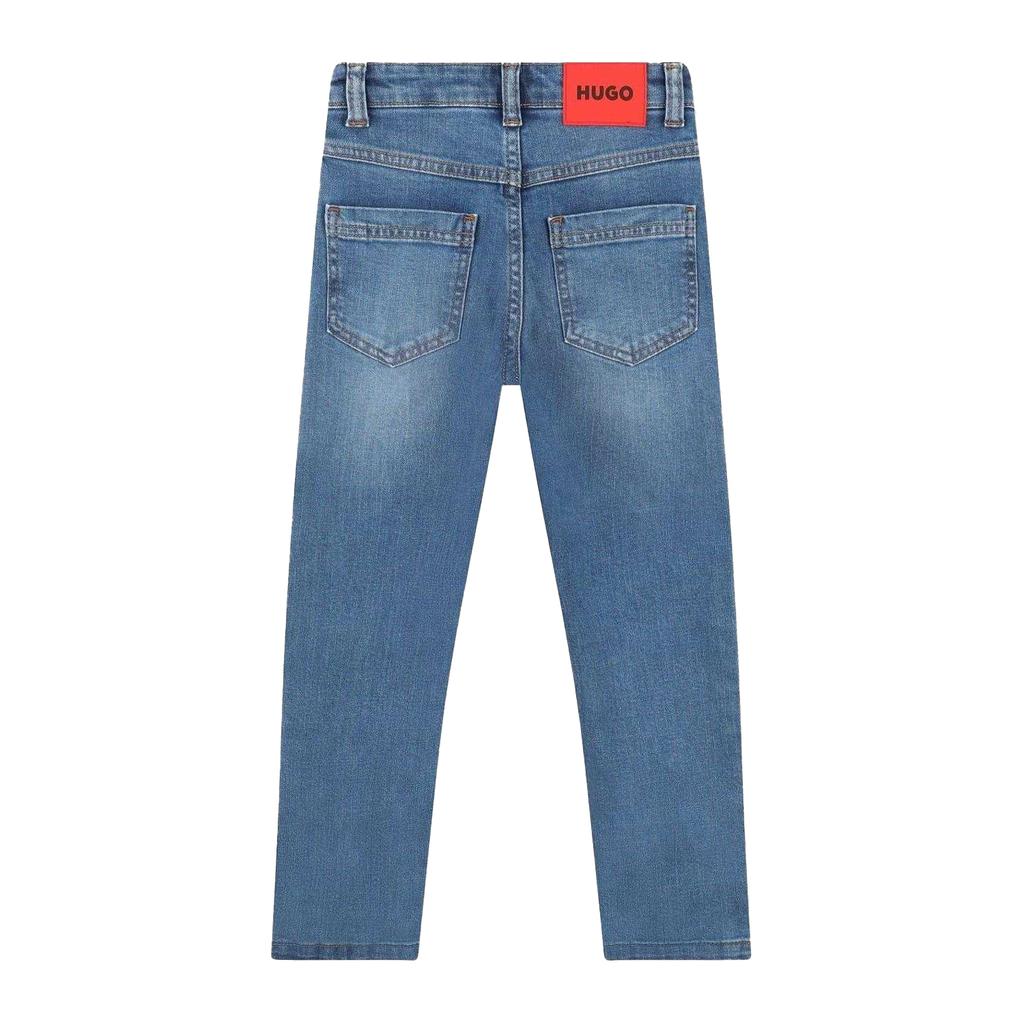 Jeans lisos de mezclilla para niño Hugo