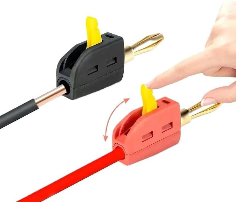 1/10Pcs Solder Free Banana Plug Quick Wire Pin Connect Jack Audio Gold-plated Copper Speakers Amplifier Banana Connector Plugs