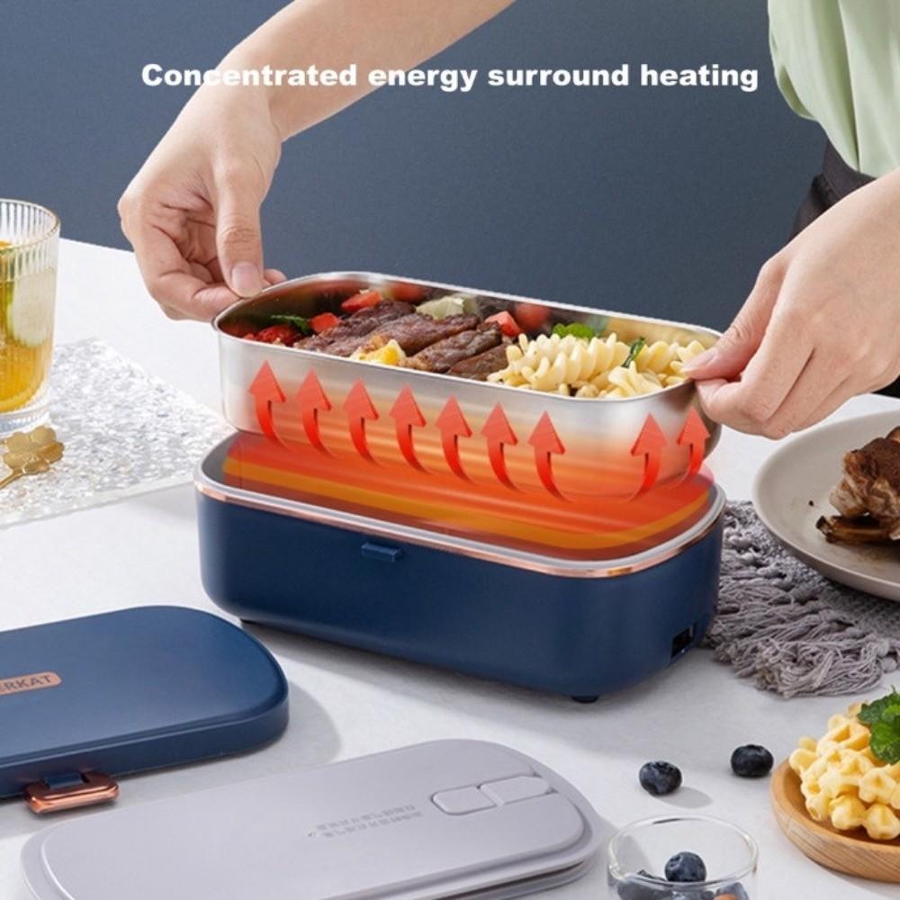 Silent Heating Heated Warmer Lunch Box No Need Water Constant Temperature Lunch Box  Office Worker