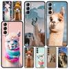 Handyhülle für Samsung Galaxy S24 S23 S22 Ultra S20 S21 FE 5G S10 S9 Plus S10E S8 S7 Edge Weiche Hülle Kawaii Alpaka niedlich