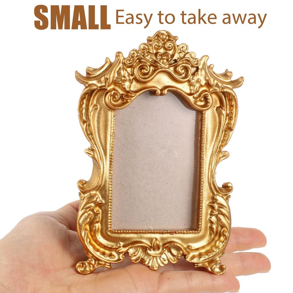 Rahmen Foto Bild Halter Rahmen Vintage Display Tischplatte Gold Desktop Rustikalen Hochzeit Dekorative Memorial Barock Verziert