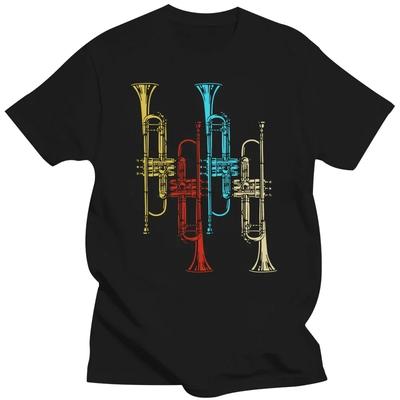 Retro Jazz Muziek Trompettist Cadeaus Trompet T-shirts Grafisch Katoen Streetwear Korte Mouw Verjaardag Zomer T-shirt Herenkleding#Kleur