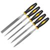 5Pcs Premium Needle File Set High-Carbon Steel Files with Non-Slip Ergonomic Handles for Precise Filing On Wood, Plastic, Model