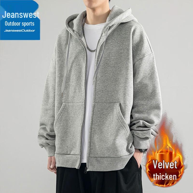 

Jeanswest Men s Casual Hooded Zip-Up Jacket 2XL