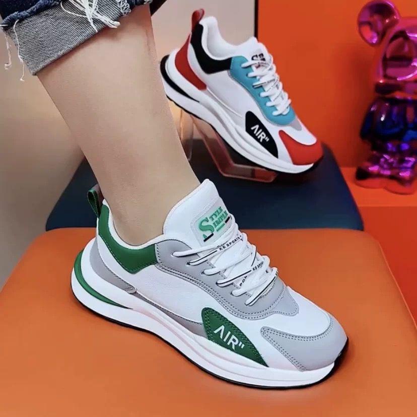 Sneakers spring and autumn new unisex couple dad shoes women's leather breathable soft-soled casual shoes women