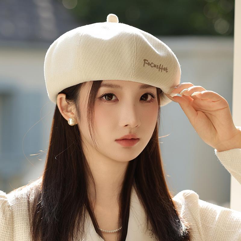 

Весенне-осенняя вышитая шляпа, универсальная шляпа, женская шляпа художника, уличная повседневная восьмиугольная шляпа One Size