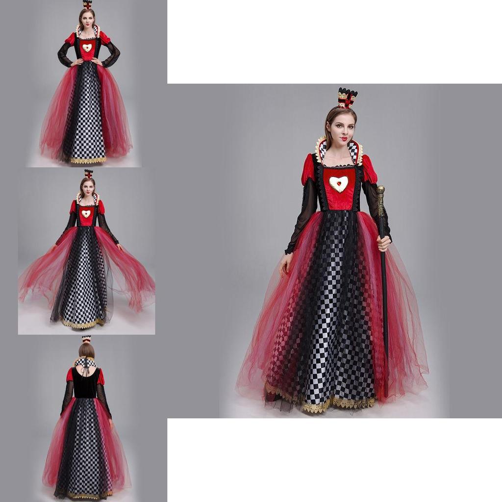 Alice In Wonderland Queen Of Hearts Halloween Costume Vintage Unique Look