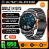 Outdoor GPS Sports Smart Watch Men Built in GPS Compass 5ATM Waterproof Bluetooth Call HD AMOLED Screen Fitness Smartwatch