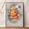 Pokemon Gyarados and Koi Leaping Dragon Gate Decorative Painting Traditional Art - Style Mural Unique Gift for Anime Lovers