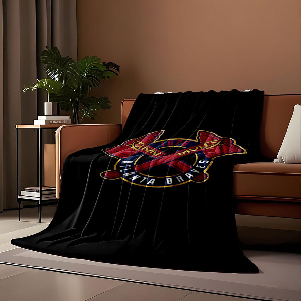 Atlanta Braves Logo Blanket Print Blanket Soft and Cozy Perfect for the Living Room Bed Sofa or a Nap,gift