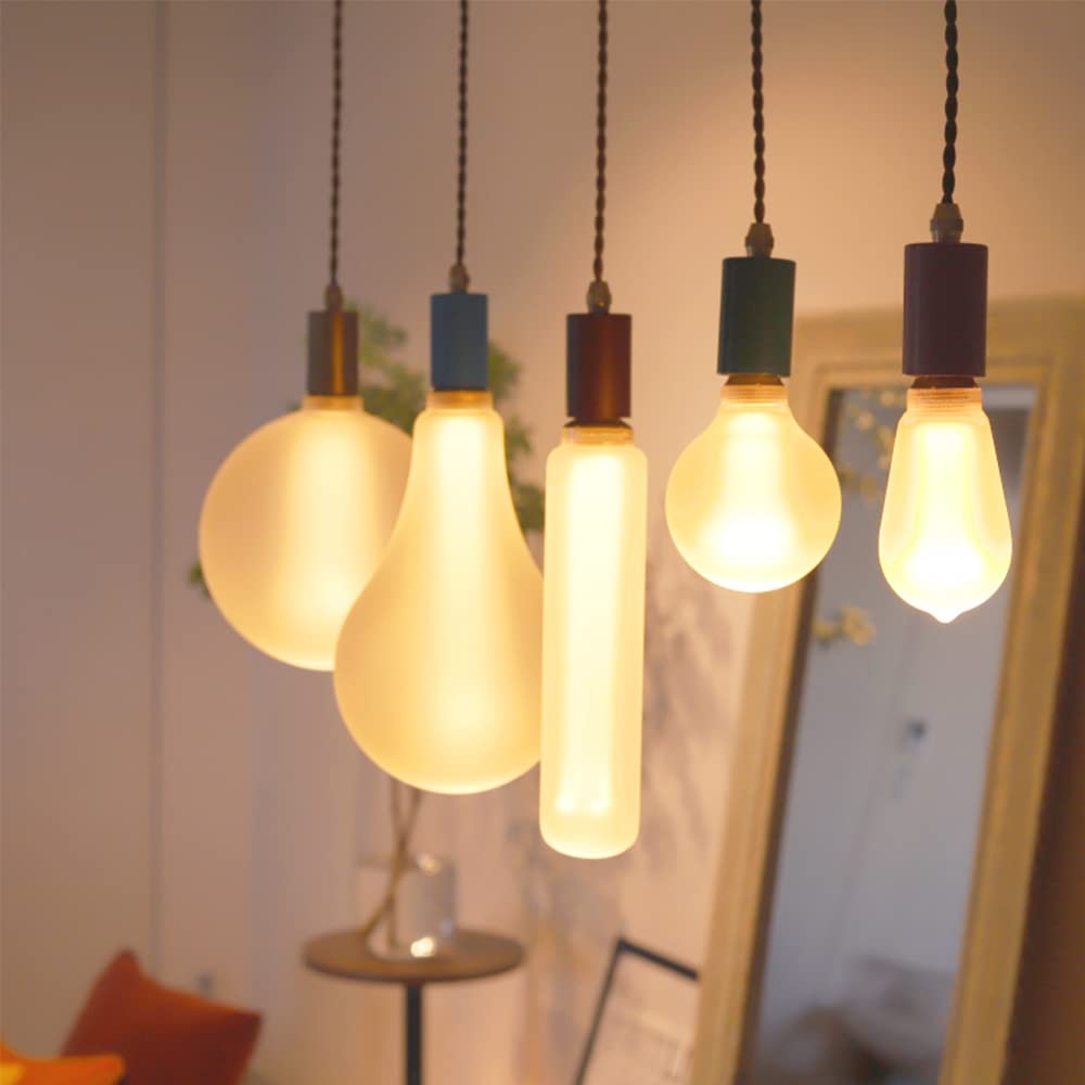 [Set of 2] E26 Dimmable Edison Bulbs, LED Bulbs, Nostalgia (Long Frost), 150lm, 2200K, Warm White, Edison Bulbs, Bare Bulbs