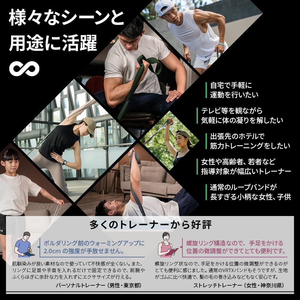 VRTX Training Tubes for Strength High Easy to Hook and Adjustable US 1 Multi-Band Training, Elasticity, Loop, Length, Patented, No.