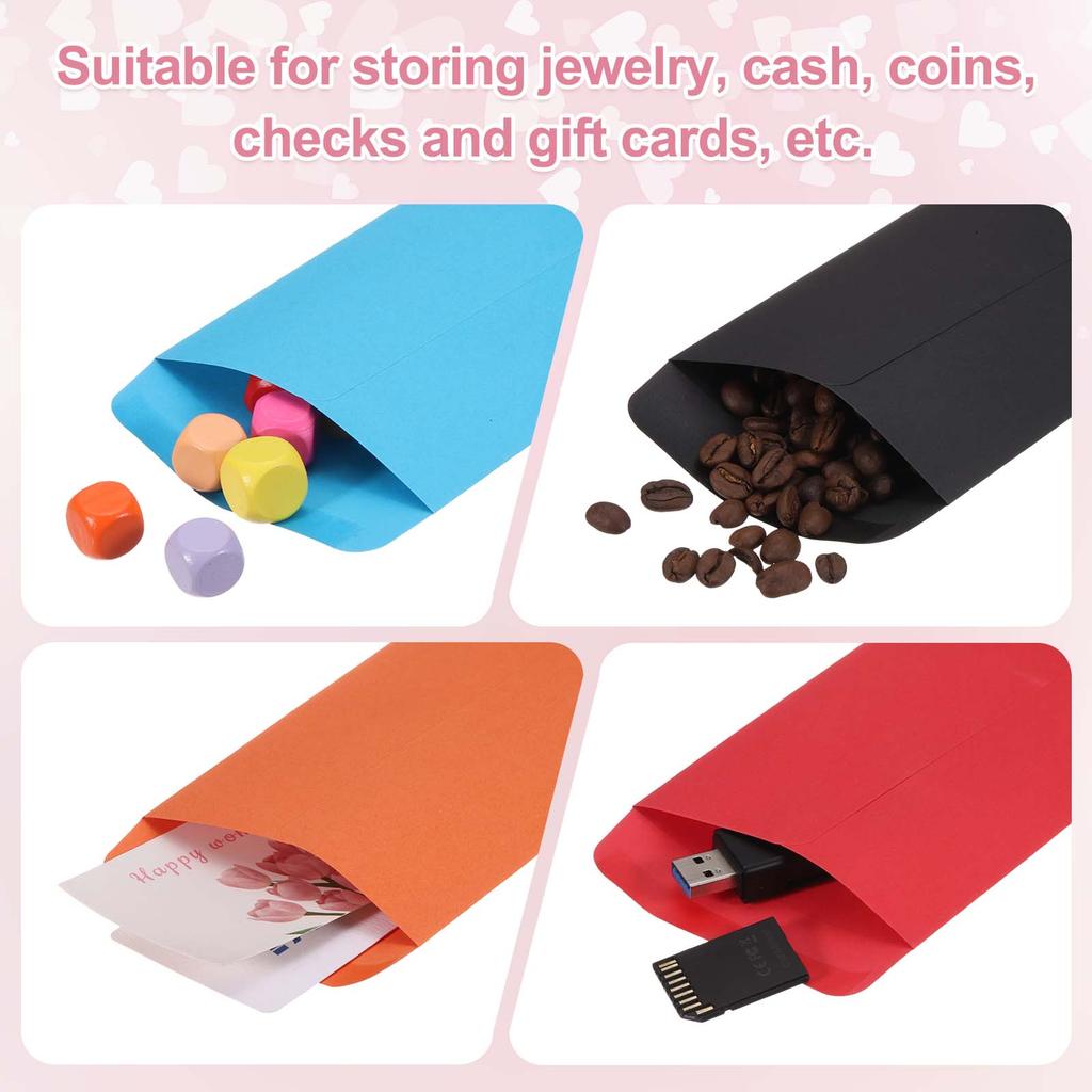 200Pcs 16.5x8.89cm Money Envelope Cash Envelopes Money Holder Bags Budgeting Saving Challenge Letter for Gift Checks Ticket Card