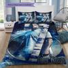Custom Name Football Legend Blue Bedding,Quilt Set Quilt Cover Pillowcase Home Birthday Gift (1 * duvet cover + 2 * pillowcase, without core)