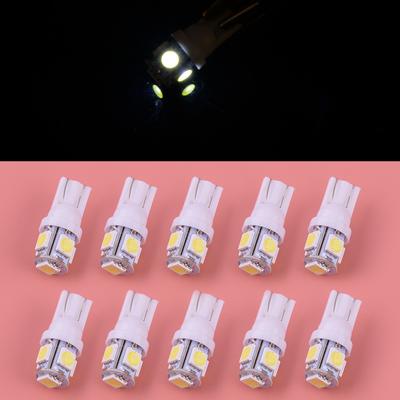 10Pcs T10 W5W White LED Dash Trument Cluster Gauge License Plate Light Bulb Kit 12V Fit for Honda Accord 1994 1995 1996 1997