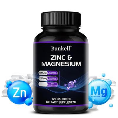Magnesium + Zinc + Vitamin B6 Capsules Help Boost Energy and Immunity 120 Capsules