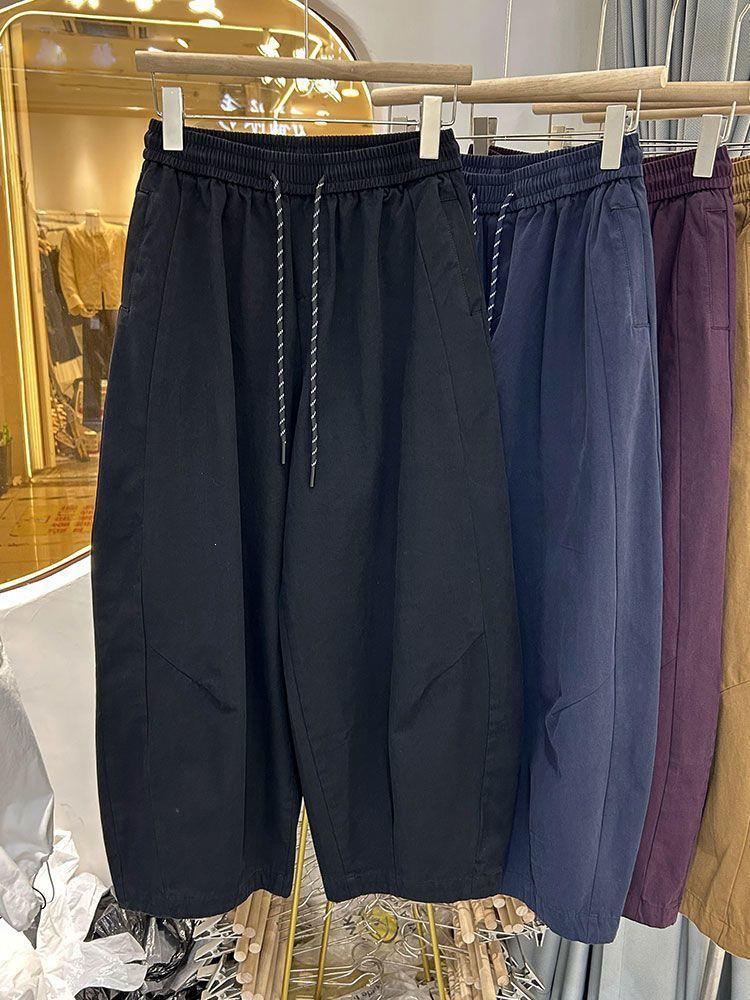 Plus Size High Waist Slimming Wide Leg Drawstring Pants for Women - Spring Casual Loose Fit (2XL-300 Jin)