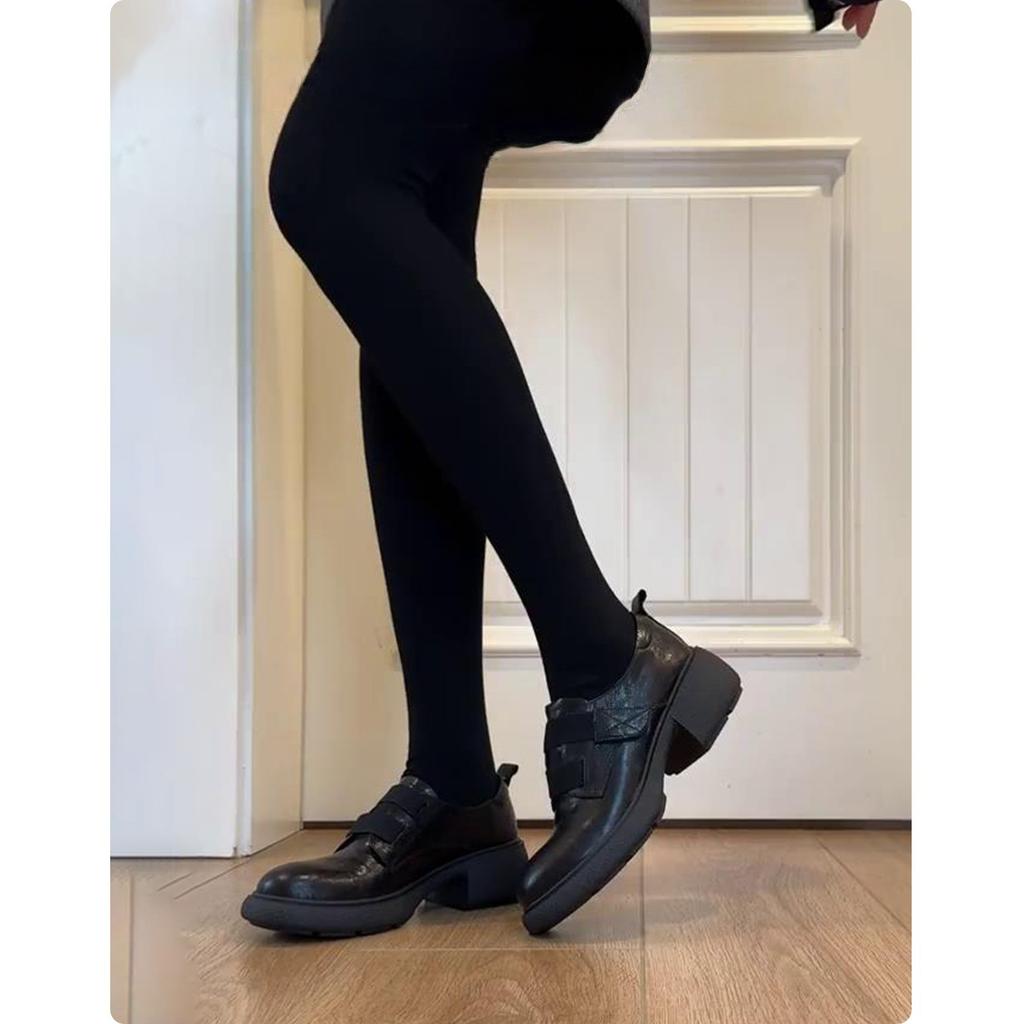 Platform Loafers Women's 2025 Autumn New Retro Fashion Versatile High Heel British Style Small Leather Shoes Single Shoes