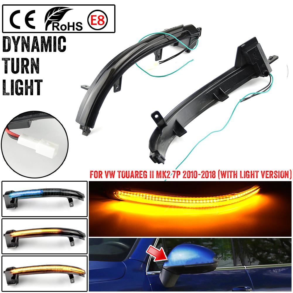 

Fit For VW Touareg II 7P 2010 2011 2012 2013-2018 2PcsLED Dynamic Side Mirror Blinker Lights 7P6949101 7P6949102 жовтий