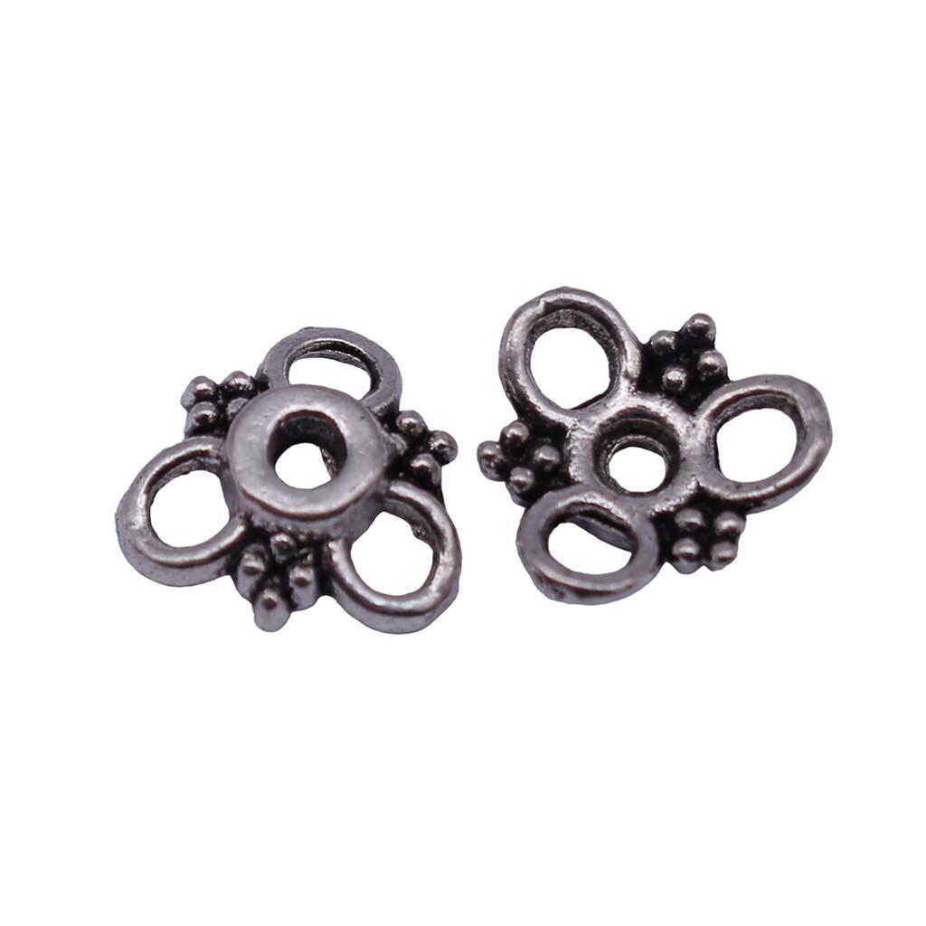 Multi Color Swirl Flower Bead Caps Spacer Beads For Jewelry Making Components
