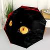 1pc Black Cat EyesAutomatic Folding Umbrella, Portable Collapsible Design, Casual Outdoor Accessory, for All Seasons 062