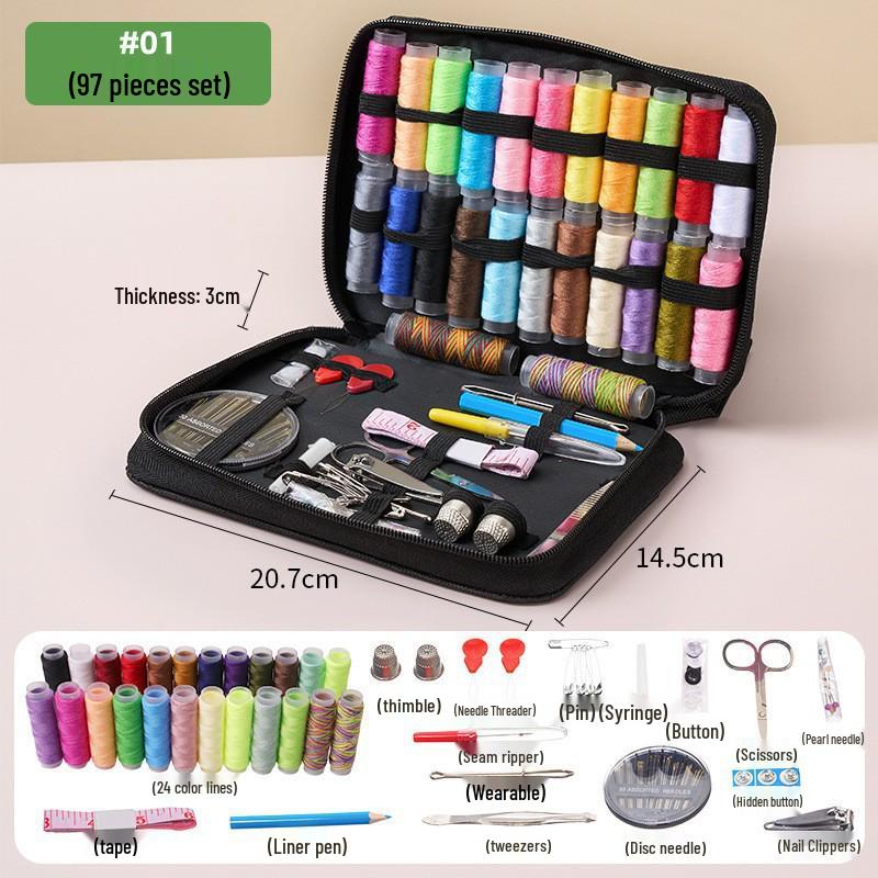 Portable Needle and Thread Set for Home and College: Compact Handbag for Hand Sewing, Mending, and Organizing