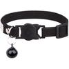 Cat Collar with Rhinestone Bling Cute Bells Leather Cat CollarsAccessories for Pet Collars Ldeal for Girl Cats Male Cats(Black)