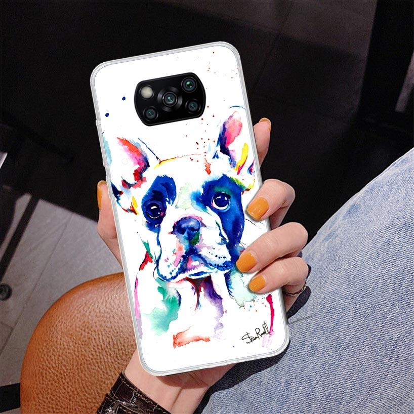 French Bulldog Dog Pug Phone Case For Xiaomi Poco X7 X6 X5 Pro F7 Ultra Redmi 15C 15 13C 13 12C 12 10 10A 10C 9 9A 9C 9T Cover P