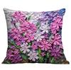 New Flower Pillowcase Imitating Three-dimensional Oil Painting Style Creative Floral Home Living Room Sofa Cushion Pillowcase