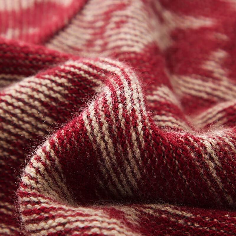 Zhaojun Women's Silhouette Jacquard Pure Cashmere Round Neck Cardigan