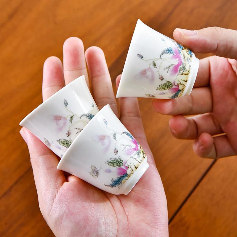 Haofeng Suet Jade Porcelain Portable Travel Tea Set