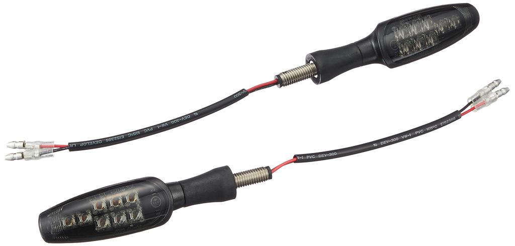 Kijima 219-5156 Motorcycle Turn Signal, LED TRL Type, Smoke, 12 V 1.2 W, 2 Pieces, E-Mark Certified