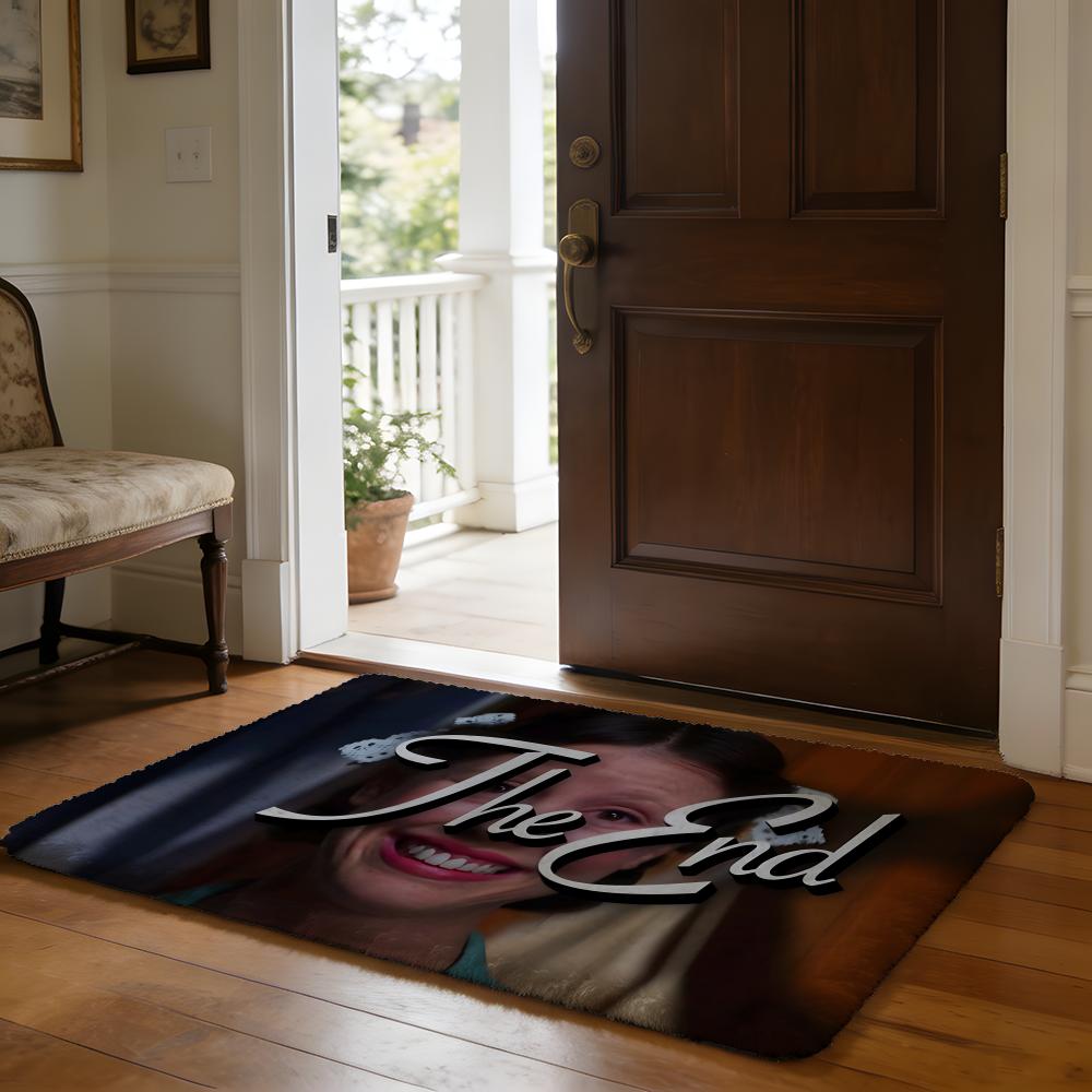 Pearl2022 Horror Film Floor Mat Soft Flannel Absorbent Mat Non-Slip Rug Home Bedroom Bathroom
