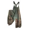 Women's Adjustable Strap Floral Print Overalls Jumpsuit Loose Fit Wide Leg Casual Suspender Pants