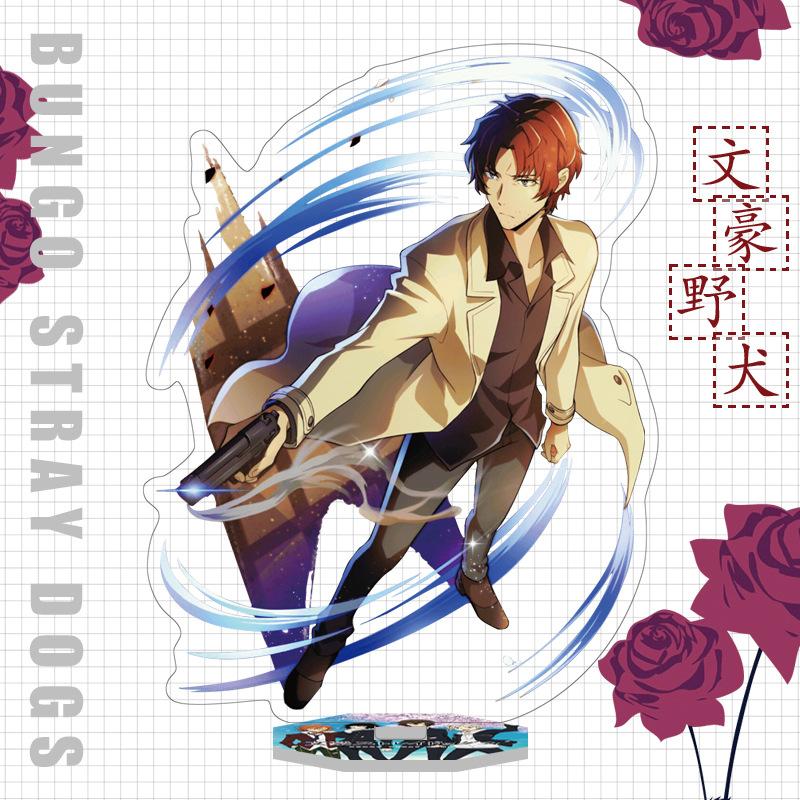Japan Bungo Stray Dogs Anime Figur Acryl Stand Modell Spielzeug Dazai Osamu Nakahara Chuuya Ryunosuke Akutagawa Schreibtisch Dekor
