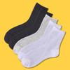 Socks Men's Cotton Midsole Summer Mesh Socks Thin Women's Short Tube Mesh Breathable Sweat Absorbing White Boat Socks