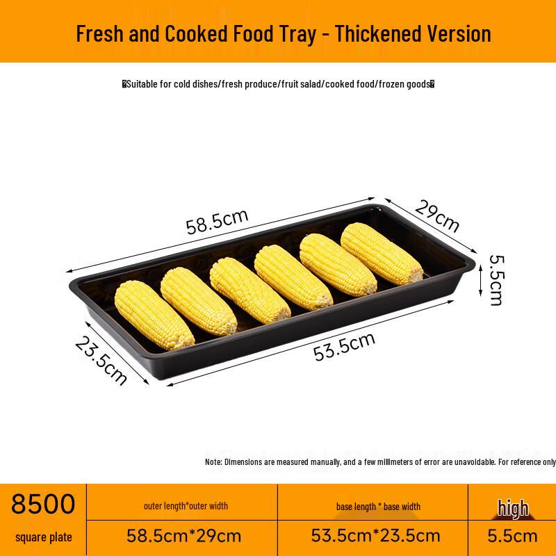 Rectangular Plastic Food Display Tray