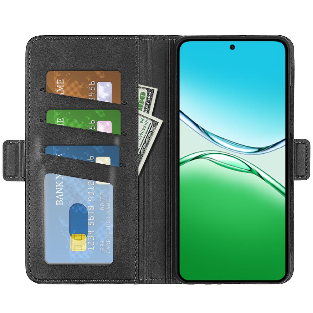 For Oppo A5 5G Case Calf Texture Leather Wallet Phone Cover