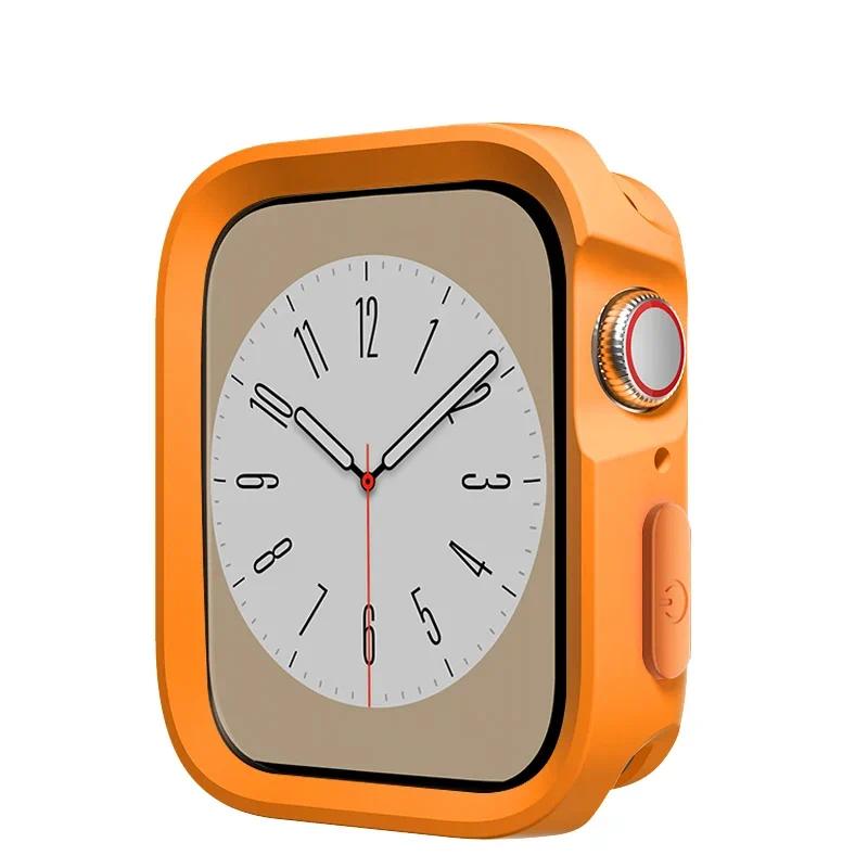 Capa para Caixa de Apple Watch 49mm 44mm 40mm 45mm 41mm Protetor Anti-Queda Capa Macia de TPU Acessórios iWatch Ultra 2 SE 9 8 7 6 5 4