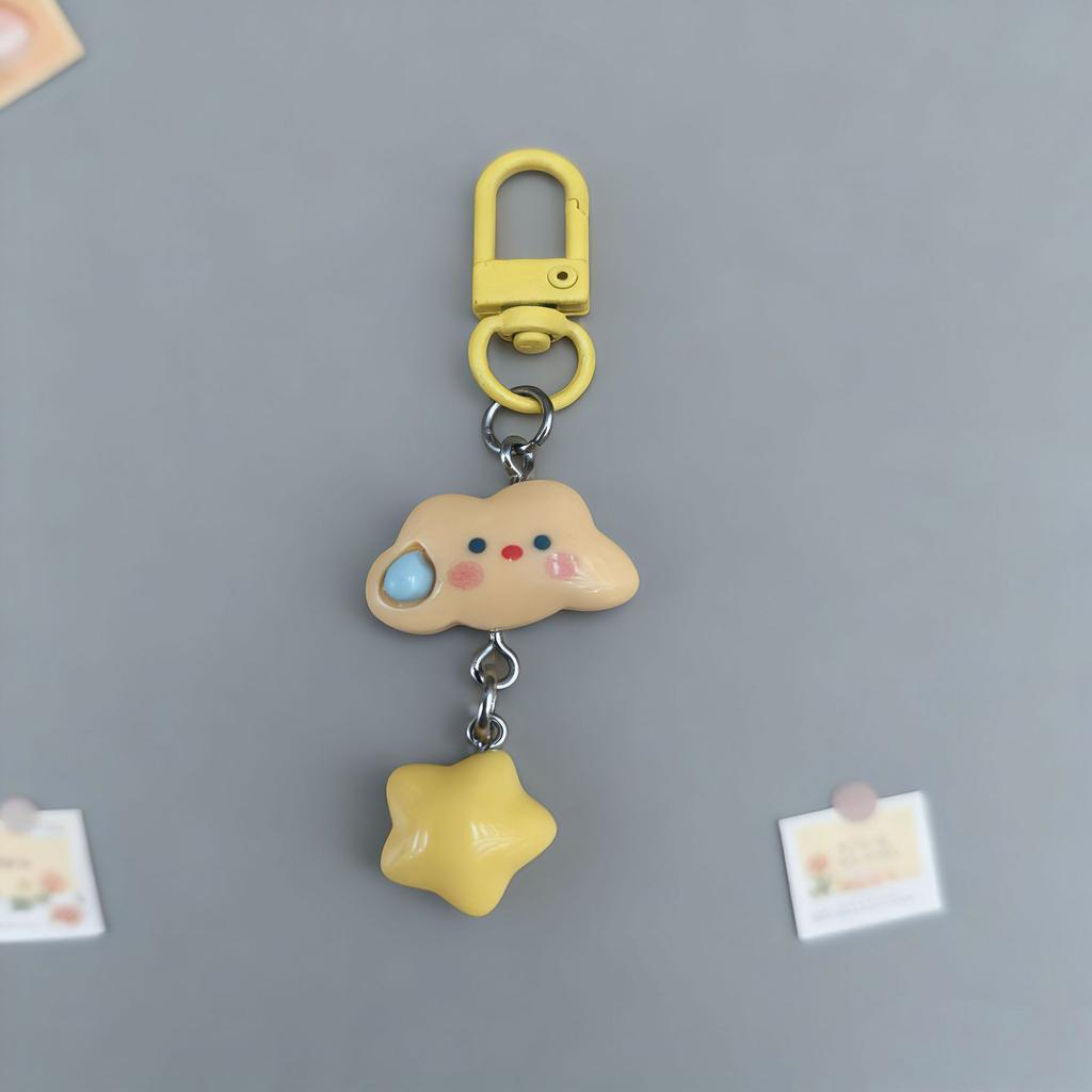 Cute Cloud Star Keychain Mini Bag Doll Pendant Backpack Charm Accessory Best Friend Gift Key Ring